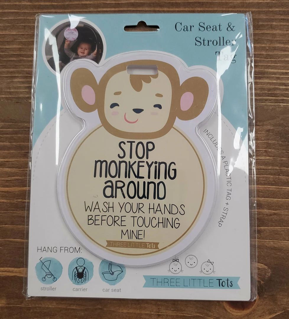 Hot Sale โ Itty Bitty Kid's Boutique Monkey No Touching Car Seat And Stroller Tag ๐ 3 Itty Bitty Kid's Boutique Monkey No Touching Car Seat And Stroller Tag