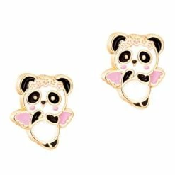 Girl Nation Panda Angel Cutie Stud Earrings Accessories