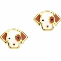 Girl Nation Perky Puppy Cutie Stud Earrings Accessories