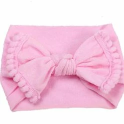 Emerson And Friends Pink Pom Pom Nylon Baby Headband Accessories