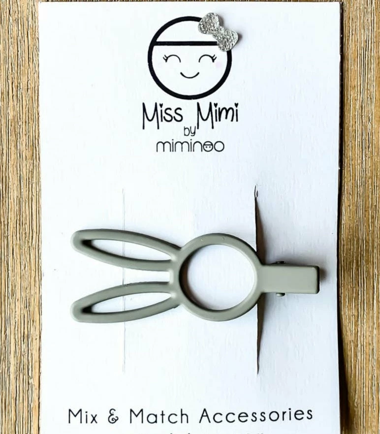 Best Sale ๐ฅฐ Itty Bitty Kid's Boutique Accessories Bunny Rabbit Gray Hair Clip โญ 3 Itty Bitty Kid's Boutique Accessories Bunny Rabbit Gray Hair Clip