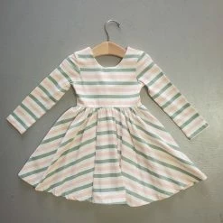 Ollie Jay Girls Gwendolyn Dress- Holiday Stripe