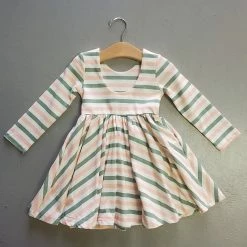 Ollie Jay Girls Gwendolyn Dress- Holiday Stripe