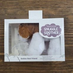 Maises Snuggle Soother Brown+White Puppy Comforter/pacifier Clip Infants
