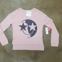 Paper Flower Girls Star Smiley Face Top