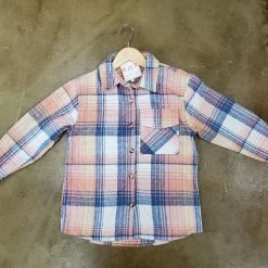 Itty Bitty Kid's Boutique Blue And Orange Shacket