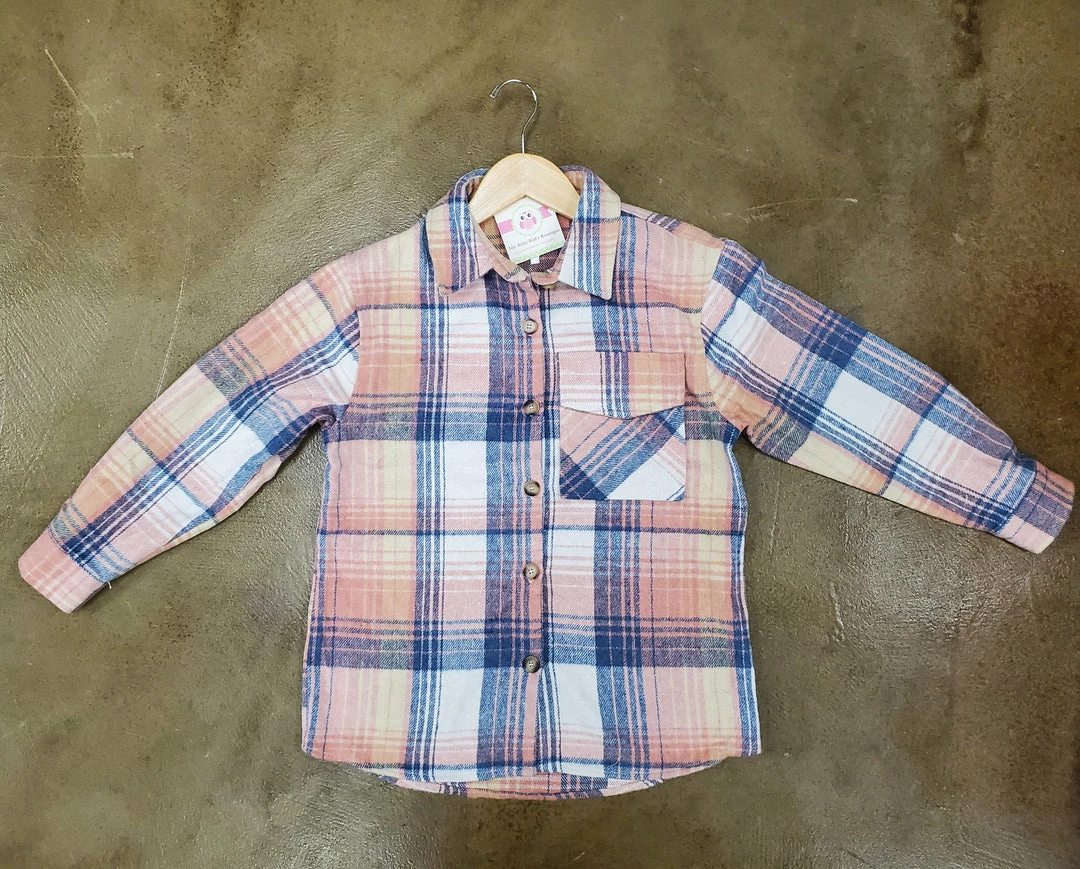 Best deal ✔️ Itty Bitty Kid's Boutique Blue And Orange Shacket 🤩 3 Itty Bitty Kid's Boutique Blue And Orange Shacket