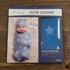 Itty Bitty Kid's Boutique Stars Cocoon And Hat Set Infants