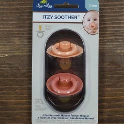 Itty Bitty Kid's Boutique Itzy Soother Pacifier Set Apricot/Terracotta