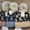 Itty Bitty Kid's Boutique Accessories Kids Leopard Pom Beanie (3 Colors)
