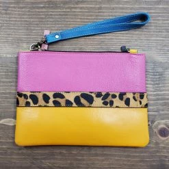 Itty Bitty Kid's Boutique Luca Leather And Hair On Hide Wristlet Clutch Crossbag Bag (6 Colors) Accessories