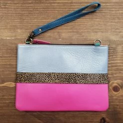 Itty Bitty Kid's Boutique Luca Leather And Hair On Hide Wristlet Clutch Crossbag Bag (6 Colors) Accessories