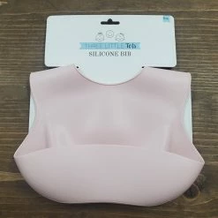 Itty Bitty Kid's Boutique Ballet Pink Silicone Bib With Crumb Catcher