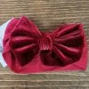 Itty Bitty Kid's Boutique Accessories Crimson Velvet Bow Nylon Headband