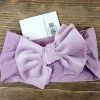 Itty Bitty Kid's Boutique Lavender Velvet Bow Nylon Headband Accessories