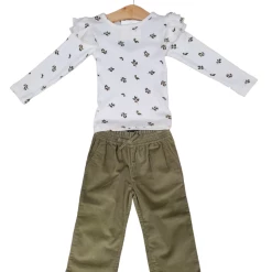 Itty Bitty Kid's Boutique Olives Flutter Sleeve Top Girls