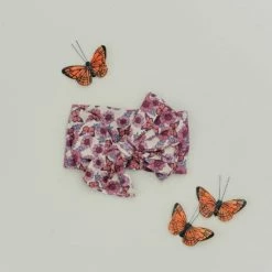 Golden Dot Lane Big Bow Vintage Butterflies And Sunflowers Nylon Headband Accessories