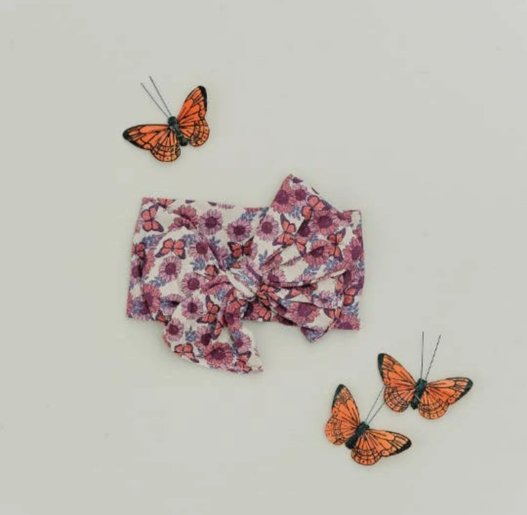 Discount π Golden Dot Lane Big Bow Vintage Butterflies And Sunflowers Nylon Headband Accessories π€© 3 Golden Dot Lane Big Bow Vintage Butterflies And Sunflowers Nylon Headband Accessories