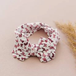 Golden Dot Lane Double Bow Boho Butterfly Nylon Headband