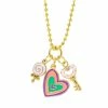 Tiny Treats Accessories Heart, Lollipop & Key Gold Charm Necklace
