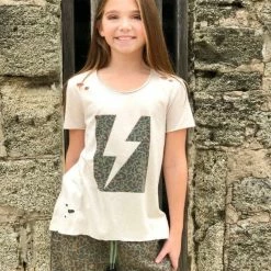 New ๐ฅ Paper Flower ๐ง Girls Lightning Bolt Top ๐ 7 Paper Flower Girls Lightning Bolt Top