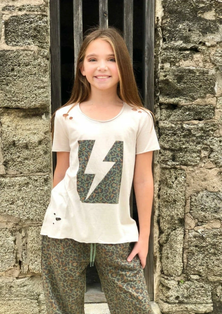 New ๐ฅ Paper Flower ๐ง Girls Lightning Bolt Top ๐ 5 Paper Flower Girls Lightning Bolt Top