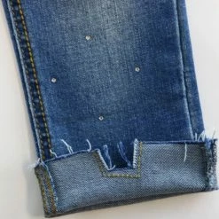 Doe A Dear Girls Denim Allover Rhinestone Jeans