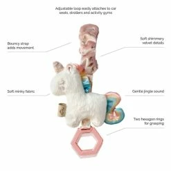 Itzy Ritzy Link & Love Unicorn Activity Plush With Teether Toy
