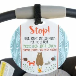 Three Little Tots Woodland No Touching Baby Car Seat & Stroller Tag Infants