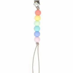 Three Little Tots Infants Spring Rainbow Pacifier Clip