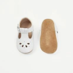 Short Cakes Infants Frankie White Leather Baby Mary Jane