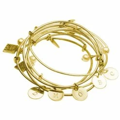 Little Miss Zoe Girls Initial Bangle Kids Bracelet