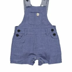 Me+Henry Bowline Shortie Overalls-blue Gauze