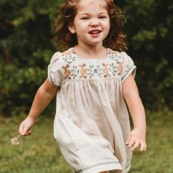 Ren & Rouge Embroidered Floral Top Dress Infants