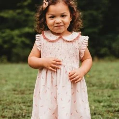 Ren & Rouge Pale Pink Smock Yolk Dress