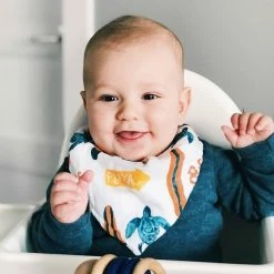 Bebe Au Lait Infants Surf Oh-So-Soft Muslin Bandana Bib