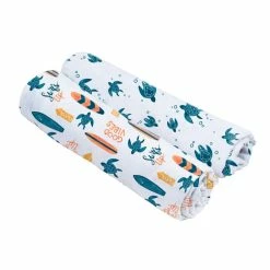 Bebe Au Lait Infants Surf & Sea Turtles Oh-So-Soft Muslin Swaddle Blanket Set