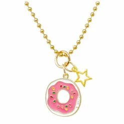 Be Girl Girls Donut & Star Gold Charm Necklace