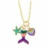Deals ๐งจ Tiny Treats Mermaid Fin, Star & Heart Gold Charm Necklace โ 2 Tiny Treats Mermaid Fin, Star & Heart Gold Charm Necklace