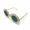 Miss Mimi By Miminoo Flower Power Glitter Gold Sunglasses