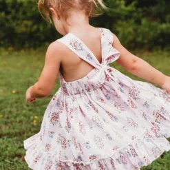 Ren & Rouge Pink Print Backless Dress