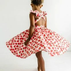 Ollie Jay Girls Rosita Dress In Strawberry Patch