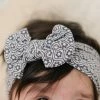 Golden Dot Lane Accessories Black Retro Flowers Nylon Headband