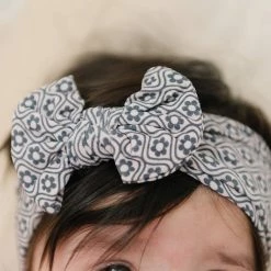 Golden Dot Lane Accessories Black Retro Flowers Nylon Headband