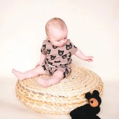 Little One Shop Infants Brown Bear Shorts Set