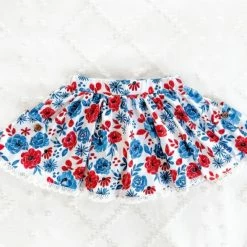 Eliza Cate Red White + Blooms Skort