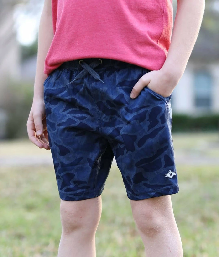Wholesale ๐ฅ Burlebo Blue Camo Athletic Shorts Boys โ 3 Burlebo Blue Camo Athletic Shorts Boys