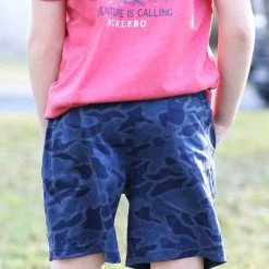 Burlebo Blue Camo Athletic Shorts Boys