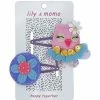 Lily & Momo Flower Owl Hair Clips Accessories