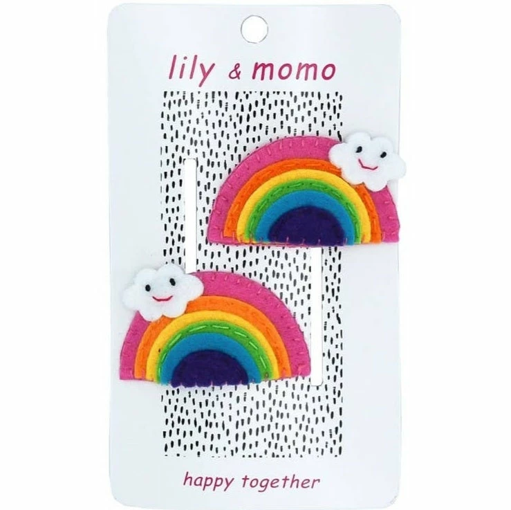 New 👏 Lily & Momo Accessories Sunshine Rainbow Hair Clips 🔥 3 Lily & Momo Accessories Sunshine Rainbow Hair Clips